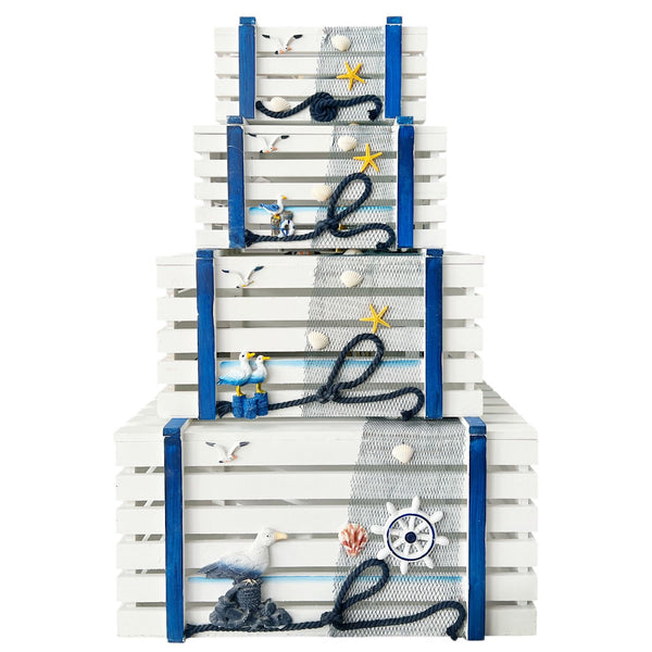 Cestos X4 Pesqueros Decorativos