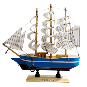 Adorno Barco Velero Azul
