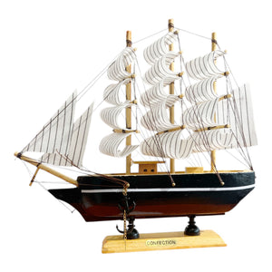 Adorno Barco Velero Negro