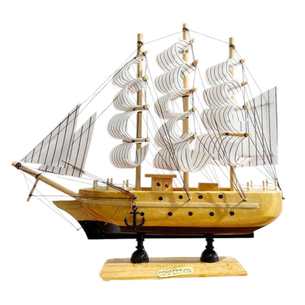 Adorno Barco Velero Natural.