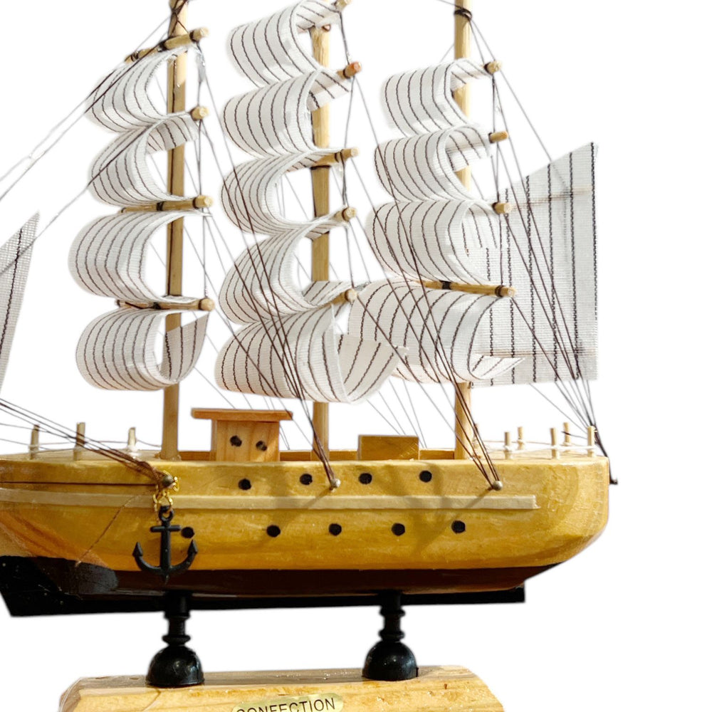 Adorno Barco Velero Natural.