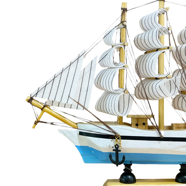 Adorno Barco Velero Pequeño Blanco