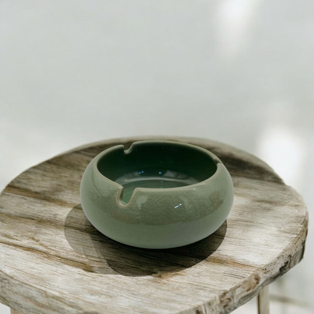 CENICERO VERDE OSCURO