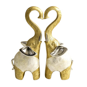 Adorno Pareja de Elefantes CORAZON