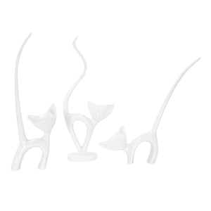 Adorno Set de Gatos Blancos