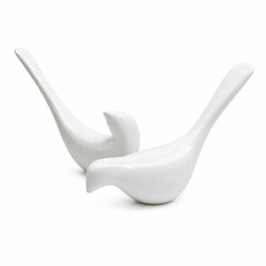 Adorno Pareja de Pajaritos Blancos