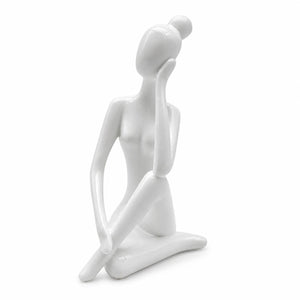 Adorno Mujer Pensante Blanco