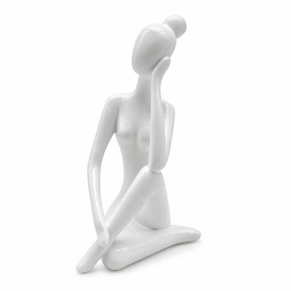Adorno Mujer Pensante Blanco