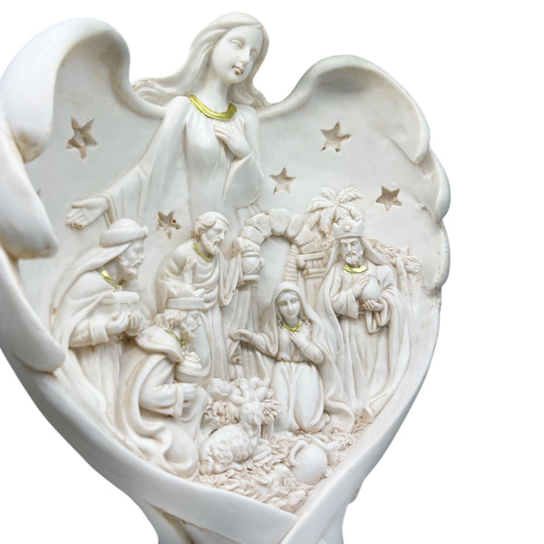 Escultura Nacimiento con Angél