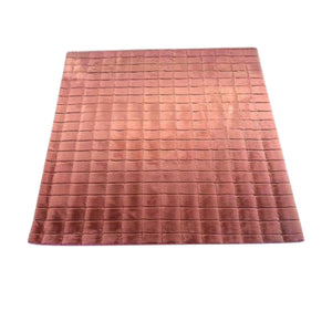 Alfombra Cuadros Peluche ROSADO BEBE