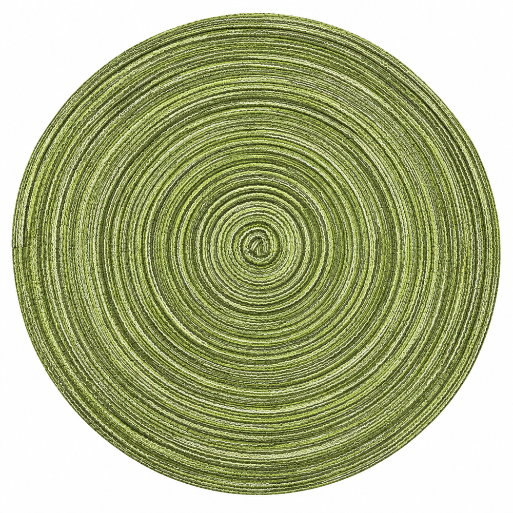 Set x6 Individuales Redondos ESPIRAL VERDE