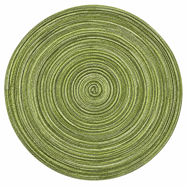 Set x6 Individuales Redondos ESPIRAL VERDE