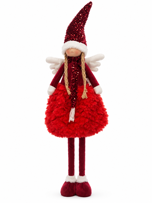 Niña Navideña Noel Roja Grande