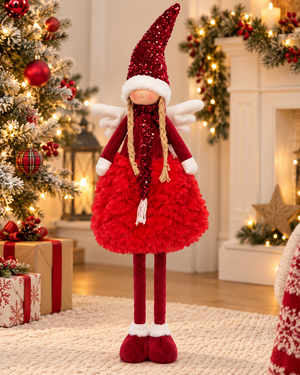 Niña Navideña Noel Roja Grande