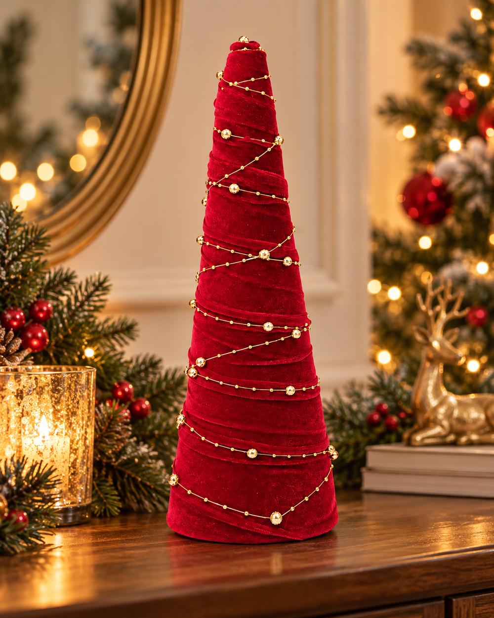 Árbol Aterciopelado Mediano Rojo
