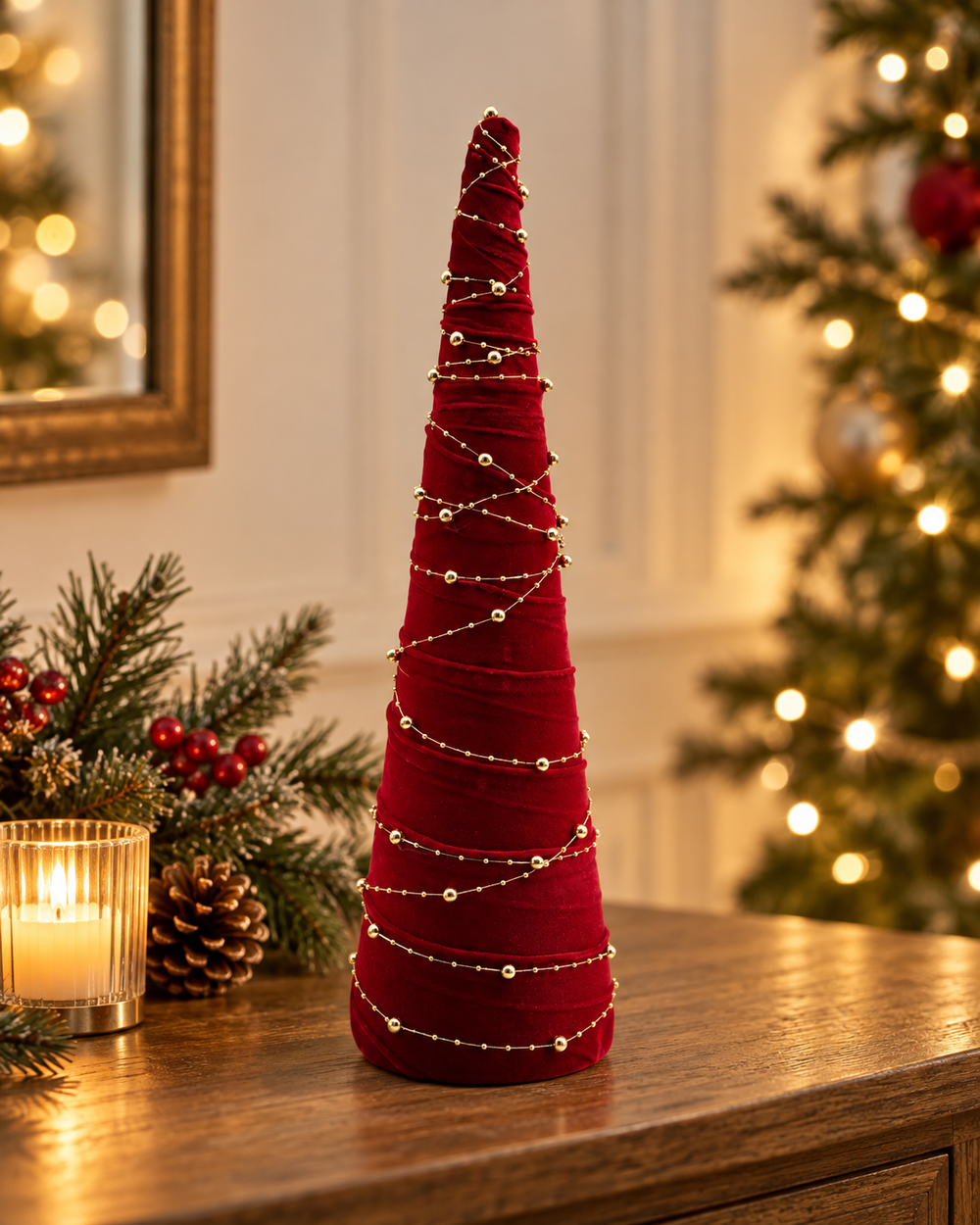 Árbol Aterciopelado Grande Rojo