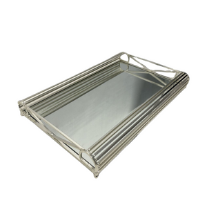 Azafate Rectangular Plateado CURVA