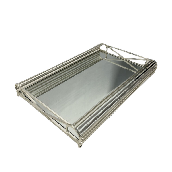 Azafate Rectangular Plateado CURVA