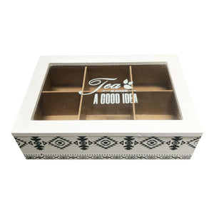 Caja de Té 6 Divisiones Madera II