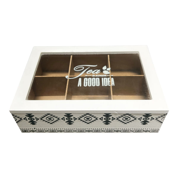 Caja de Té 6 Divisiones Madera II