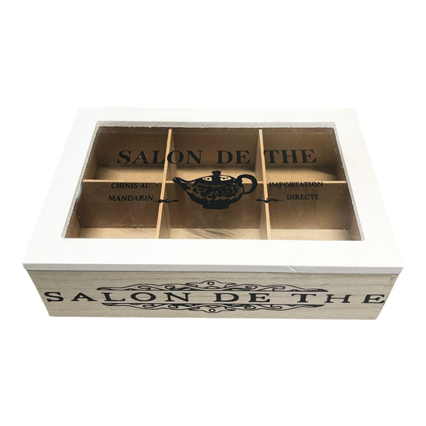 Caja de Té 6 Divisiones Madera III