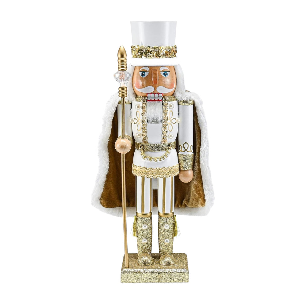 Rey Cascanuces de Madera 35CM BLANCO