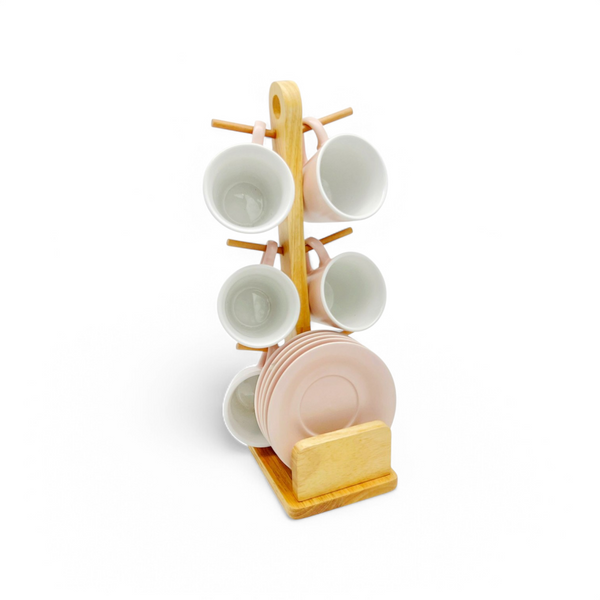 Juego De Té PINK 6 Tazas+Platos