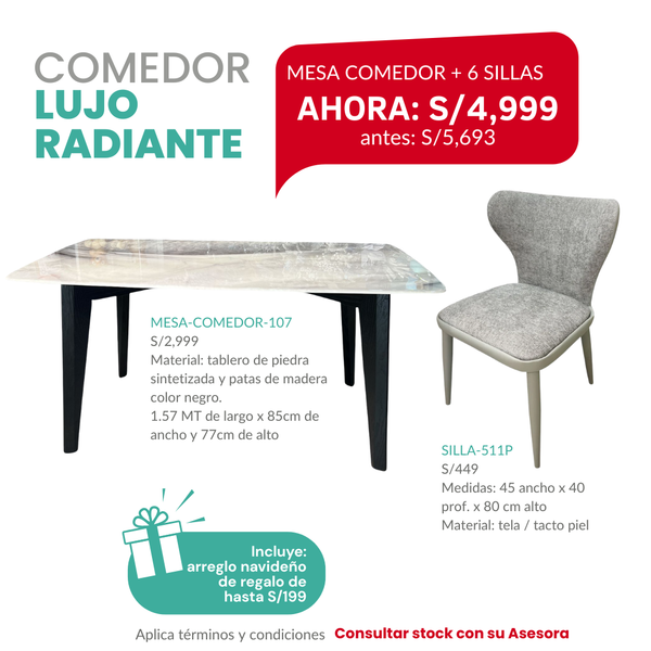 Mesa de Comedor LUJO RADIANTE