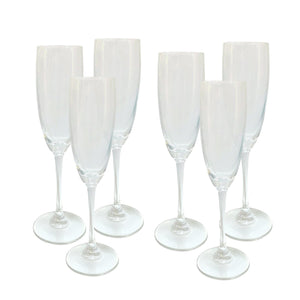 Copa Champañera Cristal 6 Unidaes