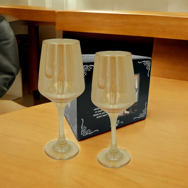 COPAS DE VINO DORADO