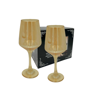 COPAS DE VINO DORADO
