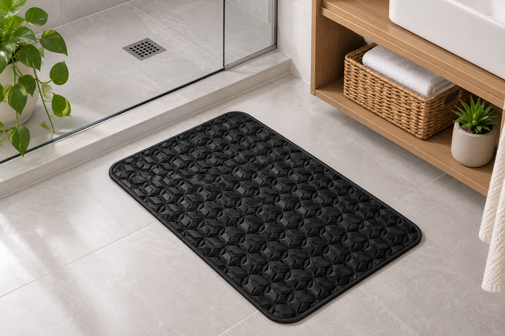 Alfombra de Baño Antideslizante NEGRA
