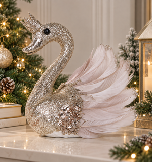 Cisne Navideño Dorado