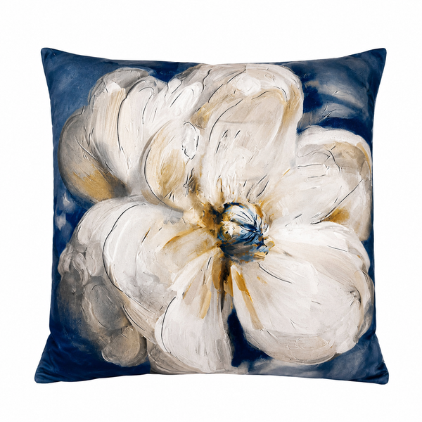 Cojin Estampado Flor BLANCA
