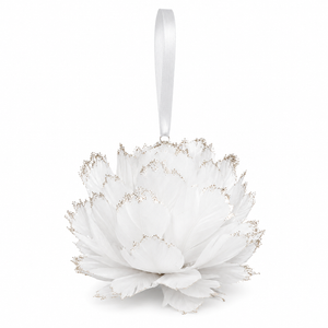 Bola de PLUMA BLANCA NAVIDEÑA