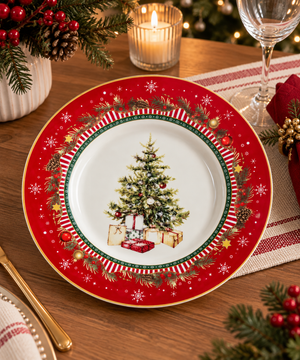 Plato Navideño Pino - 20cm