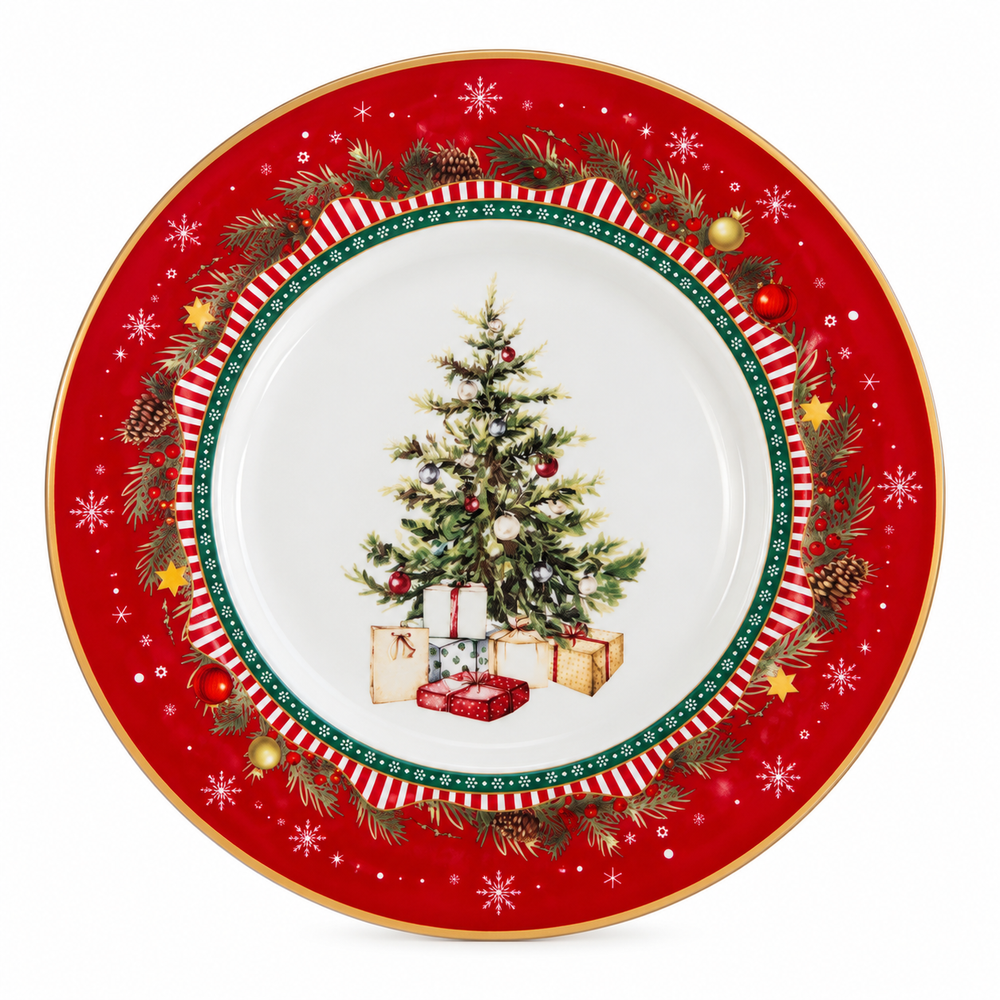Plato Navideño Pino - 25cm