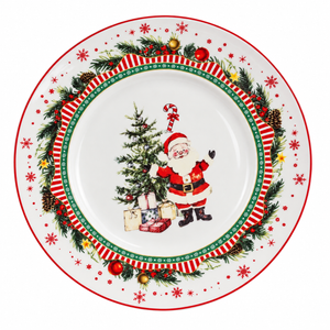 Plato Navideño Papá Noel - 20cm