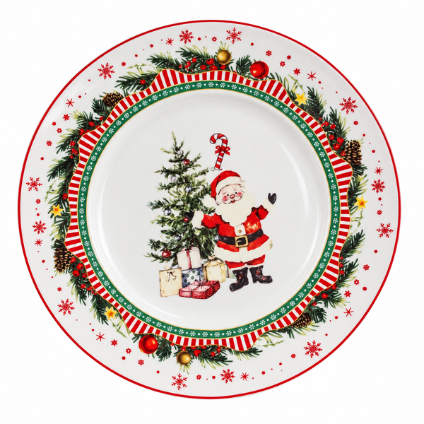 Plato Navideño Papá Noel - 20cm