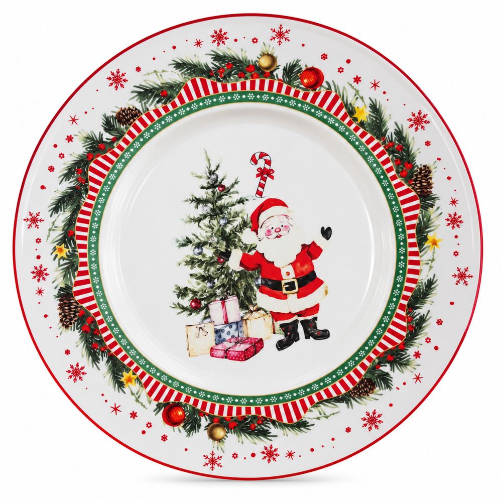 Plato Navideño Papá Noel - 25cm