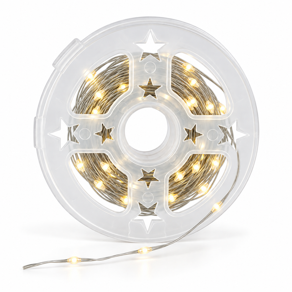 Luces Ada - Luz Amarilla - Cable Plata - 50m