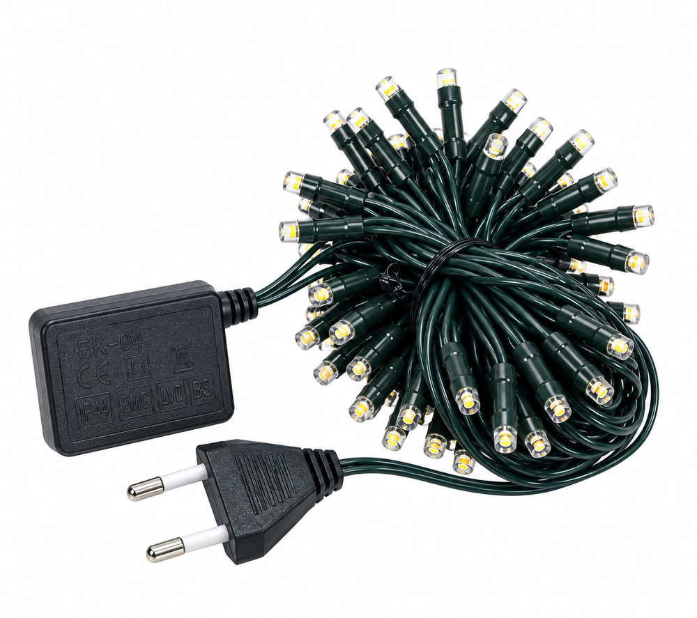 Luz Led Tradicional Amarilla - 10m - 100 Focos
