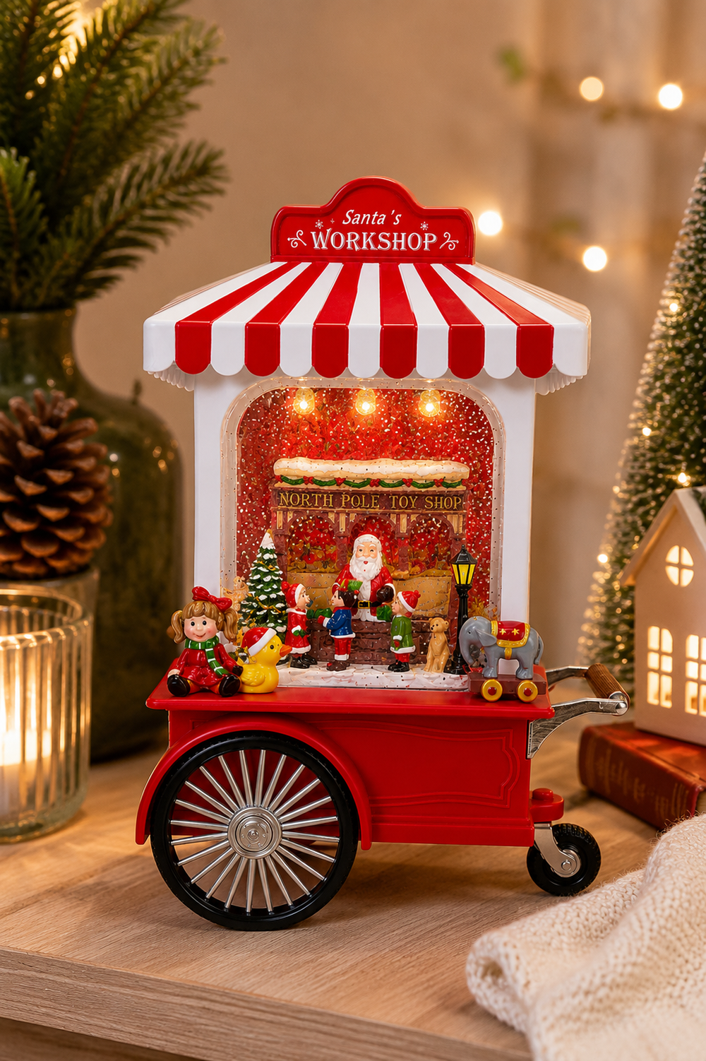 Carrito Navideño TIENDA DE PAPÁ NOEL