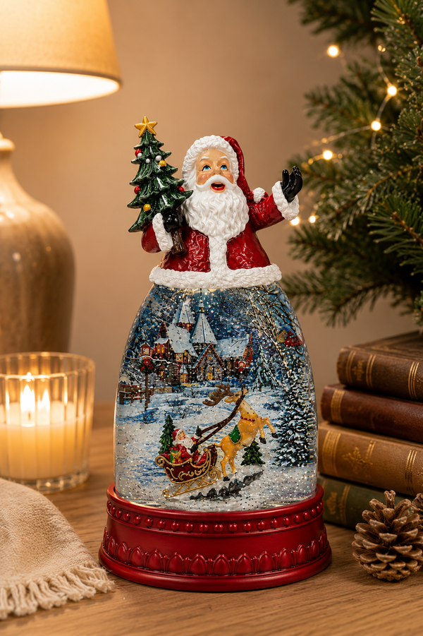 Farol Navideño PAPÁ NOEL CON TRINEO