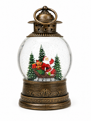 Farol Redondo Navideño PAPÁ NOEL EN TRINEO