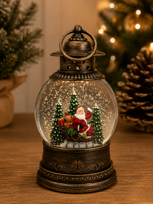 Farol Redondo Navideño PAPÁ NOEL EN TRINEO