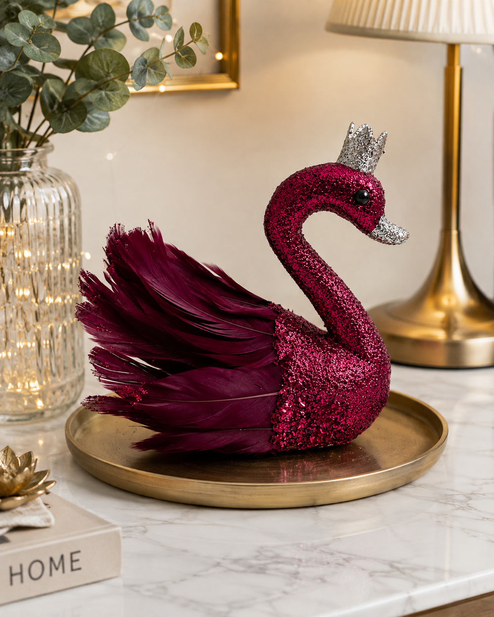Cisne Plumas ROJO