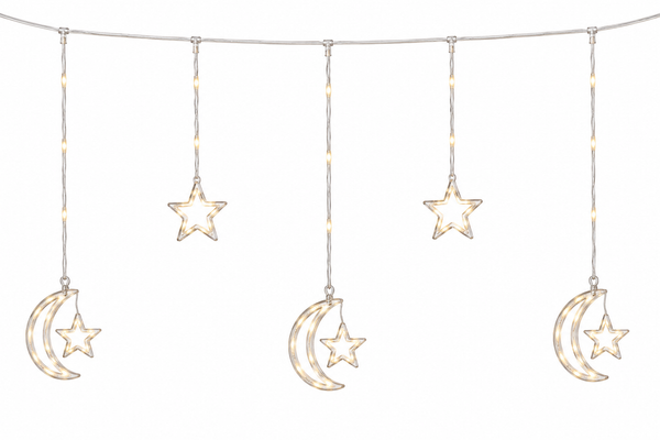 Luces Cortina Estrella Luna - 3m
