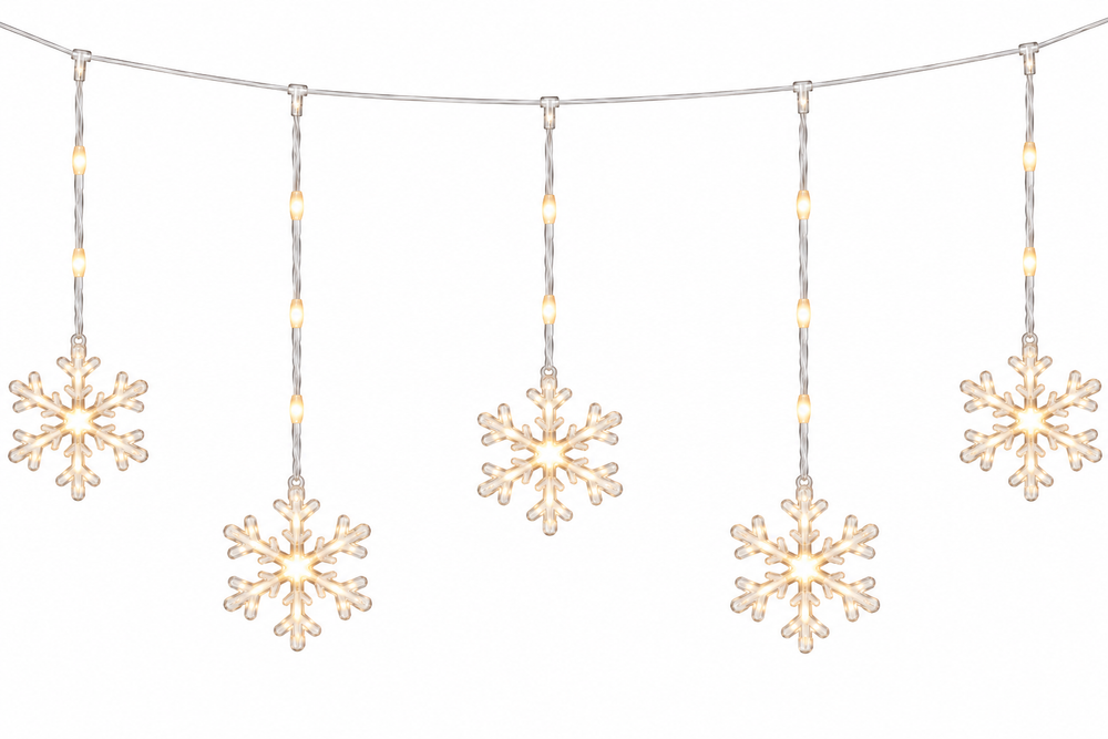 Luces Cortina Copo de Nieve - 3m