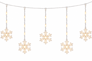 Luces Cortina Copo de Nieve - 3m